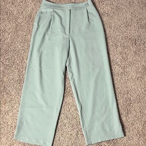Oak+Fort Women's Mint or Sage Green High Waisted Trouser Wide Leg 6